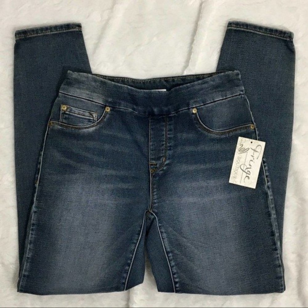 NEW Tribal AUDREY Ankle Jegging Women's Size 2 Pull-On Comfort Blue Jeans